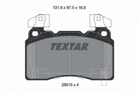 2591503 TEXTAR Комплект гальмівних колодок