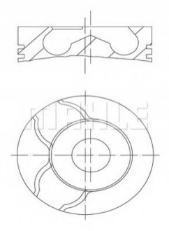 001 01 00 MAHLE / KNECHT Поршень з кільцями