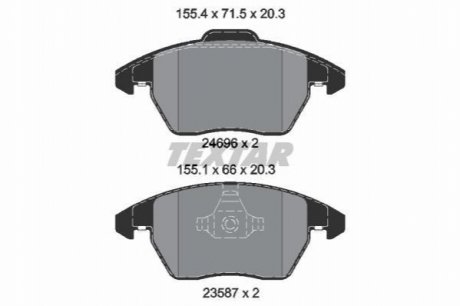 2469601 TEXTAR Комплект гальмівних колодок