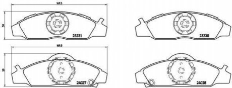 P15 008 BREMBO Гальмівні колодки дискові