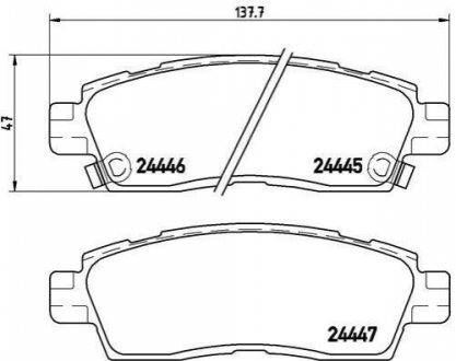 P10 010 BREMBO Гальмівні колодки дискові