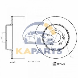 107726 FEBI BILSTEIN FEBI DB диск гальмівний задній W205