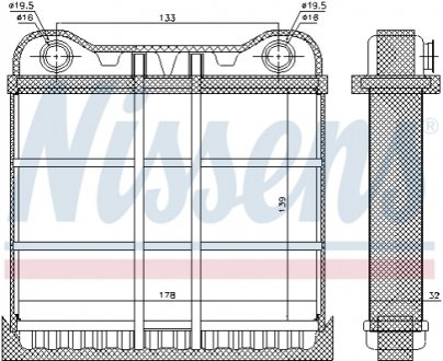 70225 NISSENS Радиатор опалювача салону