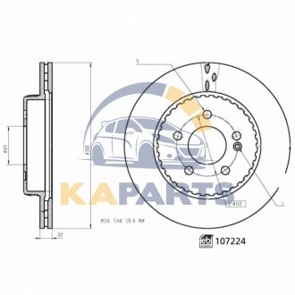 107224 FEBI BILSTEIN Гальмівний диск