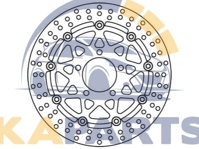 Диск гальмівний передн плаваючий, 290/69x5мм 5x91мм, диаметр фіксуючого отверстия 10,5мм, высота 0 SUZUKI GSF 1500 (Intruder)/1800R (C) (Intruder)/1800RT (C) (Intruder Ed)/600F/650/650 (Bandit)/650A (Ban MSW248