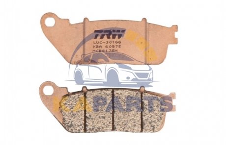 Гальмівні колодки задн, призначення: шосейне/гоночні, матеріал: агломерат-SH, 37,8x99,3x9,2мм HONDA CD, CH, MBX, VFR HYOSUNG COMET, GT, GV, KARION, RX, XRX KYMCO NEXXON, PULSAR 50-1200 1985-2010 MCB817SH