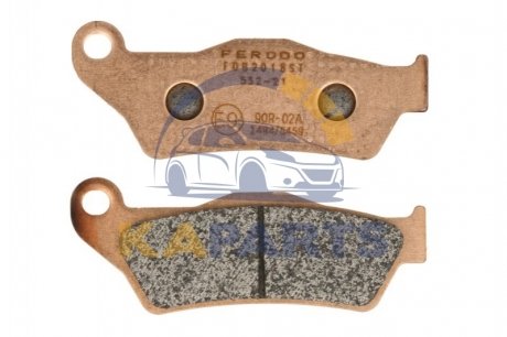 Гальмівні колодки задн, призначення: шосейне, матеріал: агломерат-ST, 36,4x93,6x7,7мм ALFER AR, NO LIMIT, VR APRILIA MX, PEGASO, RST, RX, SX ATK 125, 250, 260, CROSS, MX, QUAD 50-1260 1992-2019 FDB2018ST