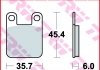 MCB535 TRW Тормозные колодки задн/передн, призначення: позашляховики/скутери/шосейне, материал: organic, 45,4x35,7x6мм ALFER MC, TX APRILIA CLIMBER, RS, SX, TUONO, TX, TXR BETA ALP, ALP 4T, EIKON 25-370 (фото 2)