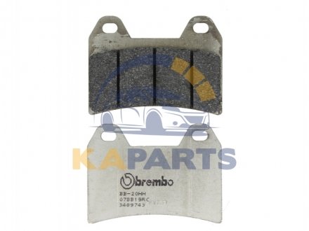 07BB19RC BREMBO Тормозные колодки передн, призначення: гоночні, материал: кераміка / карбон-RC, 55,5x75,1x8,6мм APRILIA PEGASO, RS, RST, RSV, SL BENELLI 666, TNT, TORNADO, TREK BMW F, G 125-1200 1995-2013