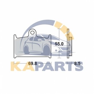 Тормозные колодки передн, призначення: шосейне, материал: агломерат-SV, 54,9x69,8x8,5мм HONDA RS, RVF SUZUKI GSF, GSX-R TRIUMPH DAYTONA, ROCKET, SPEED FOUR, SPEED TRIPLE 250-2300 1988-2016 MCB595SV