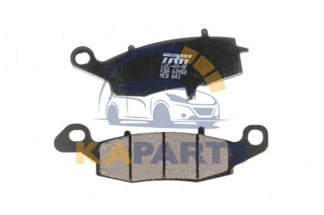 Гальмівні колодки задн/передн, призначення: позашляховики/скутери/шосейне, матеріал: organic, 37,4x133,5x10,9мм KAWASAKI VN SUZUKI BOULEVARD, M, VL, VLR, VZ 900-2000 1998-2017 MCB843