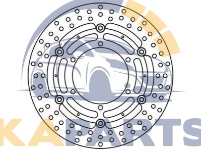 Диск гальмівний передн плаваючий, 305/118x5мм 6x134мм, диаметр фіксуючого отверстия 9мм, высота 0 BMW K, K1, R 100 RS (16V)/1000/1100LT/1100R/1100RS/1100RT/850R/850RT 1989-2001 MSW200