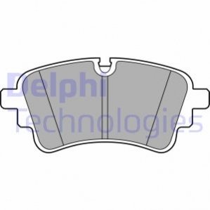 LP3670 Delphi Комплект гальмівних колодок задн (з комплектуючими з шумопоглинаючою пластиною), AUDI A4 ALLROAD B9, A4 B9, A5, A6 ALLROAD C8, A6 C8, A7, A8 D5, Q5, Q7 1.4-4.0H 01.15-