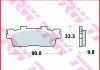 MCB830SRM TRW Тормозные колодки задн/передн, призначення: скутери, материал: агломерат-SRM, 33,3x90x9,8мм KAWASAKI J125, J300 KYMCO DOWNTOWN, PEOPLE 125-350 2009-2017 (фото 2)