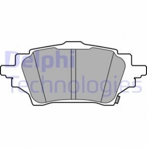 LP3608 Delphi Комплект тормозных колодок задн (из комплектуючими из шумопоглинаючою пластиной), MAZDA 2 SUZUKI SWACE TOYOTA C-HR, COROLLA, YARIS 1.2-2.0H 10.16-