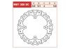 MST328EC TRW Диск гальмівний задн сталь, 240/121x4мм 4x140мм, діаметр фіксуючого отвору 6,5мм, висота 0 HONDA CR, CRF 125R/250/250R/250X/450R 2002-2016 (фото 1)