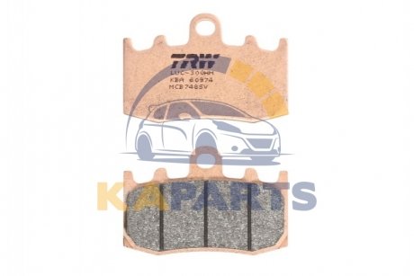 Гальмівні колодки передн, призначення: шосейне, матеріал: агломерат-SV, 51,4x77x8,6мм BMW HP2, K, R 850-1300 2000-2015 MCB748SV