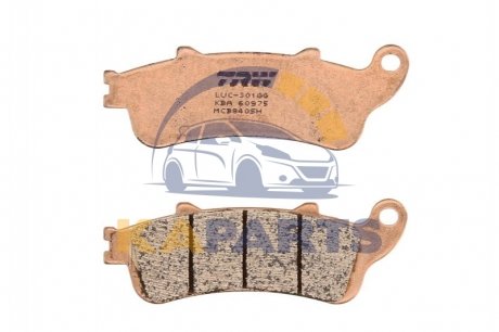 Гальмівні колодки задн, призначення: шосейне/гоночні, матеріал: агломерат-SH, 40,1x115x10,4мм HONDA GL 1800 2001-2017 MCB840SH