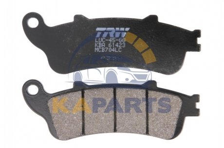 Гальмівні колодки задн/передн, призначення: позашляховики/скутери/шосейне, матеріал: organic-LC, 40,1x115x8,3мм MCB704LC