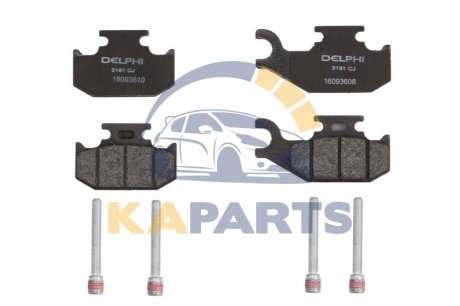 LP3191 Delphi Комплект гальмівних колодок передн , RENAULT TWIZY Electric 04.12-