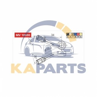 Наконечник шланга, кут кривизни: 20+20°, титан MV10B30T