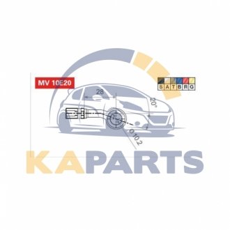 Наконечник шланга, кут кривизни: 20°, титан MV10E20T