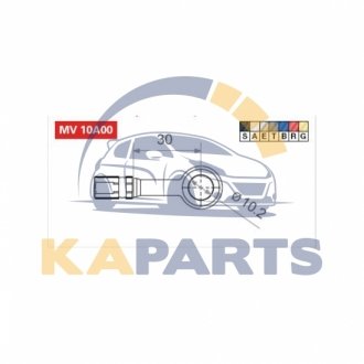 Наконечник шланга, кут кривизни: 0°, срібн MV10A00A