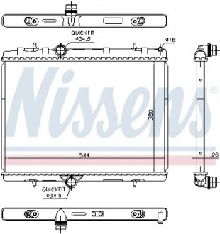 636029 NISSENS Радіатор охолоджування